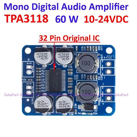 Jual Tpa Class D Watt Btl Mono Digital Audio Power Amplifier