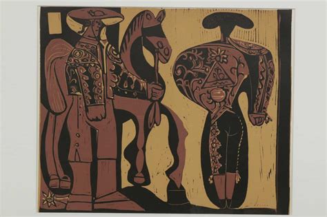 Pablo Picasso Linoleum Cut Picador And Matador Ebth