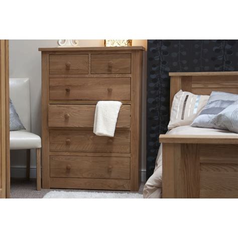 Torino Solid Oak Furniture 2 Over 4 Chest Of Drawers Sale