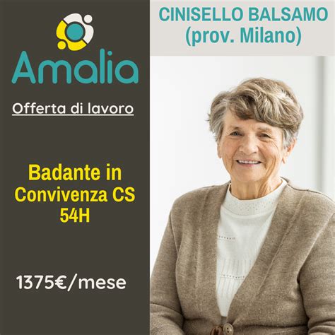 Offerta Di Lavoro Badante In Convivenza A Cinisello Balsamo MI 1375