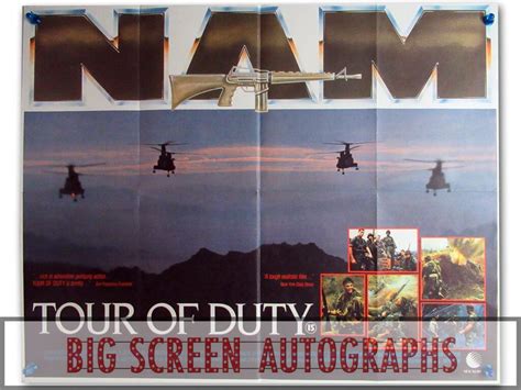 Nam Tour Of Duty Quad Poster Big Screen Autographs