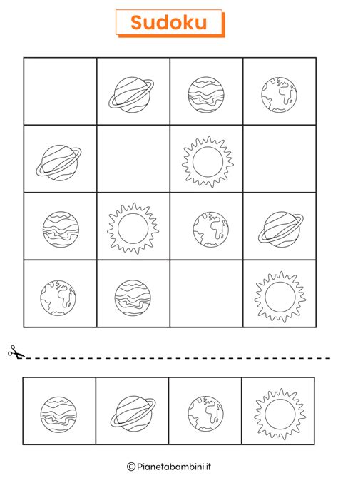 Sudoku Per Bambini Con Immagini Da Stampare Pianetabambini It