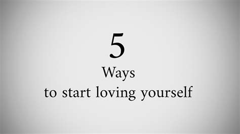 5 Ways To Love Yourself Youtube