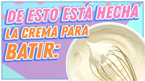 Qué es en realidad la crema para batir Cocina Delirante YouTube