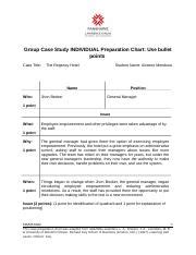 Mgmt Group Case Assignment Individual Preparation Chart Docx