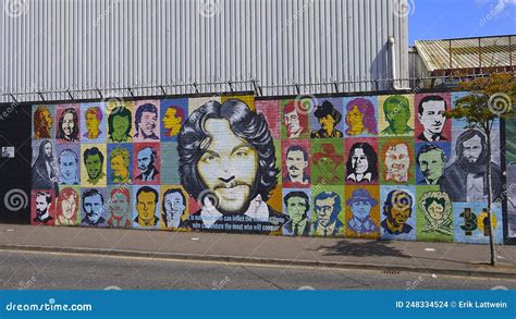 The Famous Wall Murals Of Belfast On The Houses And Peace Wall