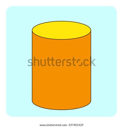 Orange Yellow 3d Cylinder Vector Illustration Stock Vector Royalty