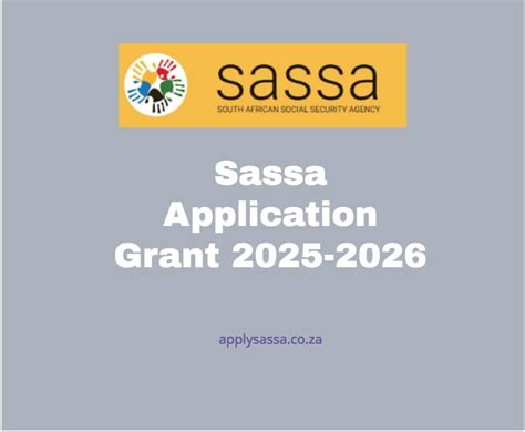 Sassa Application Grant 2025 2026 Sassa Grant 2025