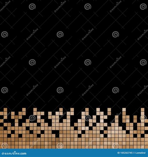 Fundo Quadrado Do Mosaico Do Pixel Do Vetor Ilustração Stock