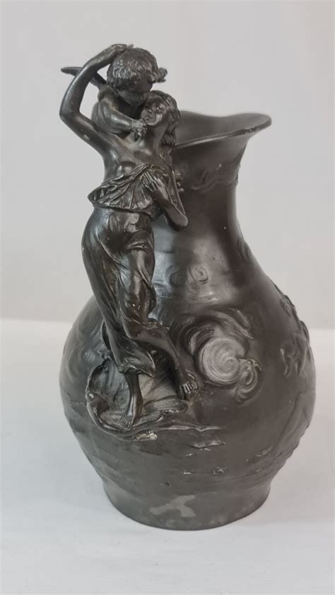 Water Jug With Naked Odalisques And Cherubs Pewter Late Catawiki