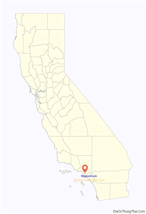 Map of Willowbrook CDP, California - Thong Thai Real