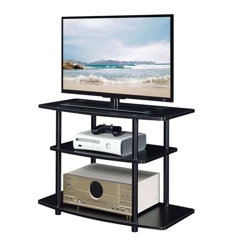 Designs2go 3 Tier Tv Stand For Tvs Up To 32 Black Breighton Home