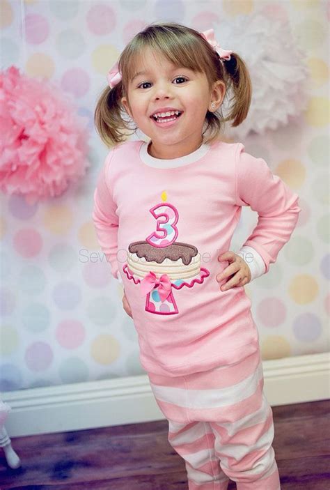 Custom Girls Pink Pancakes And Pajamas Birthday Pjs Pancake Etsy In