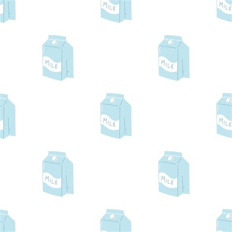 Premium Vector Seamless Pattern With Carton Of Milk Vector Background