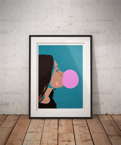 Bubblegum Print Bubble Gum Wall Art Street Art Print Bubble Etsy