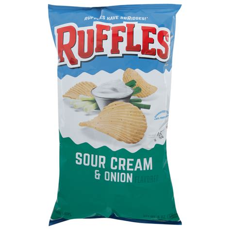 Save on Ruffles Potato Chips Sour Cream & Onion Order Online Delivery | Stop & Shop