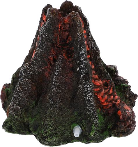 Amazon Led Decor Fish Tank Volcano Volcano Reastic Resin Volcano