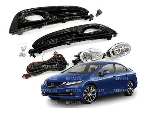 Faros Niebla Civic 2013 2014 2015 Kit Calidad Original Envío gratis