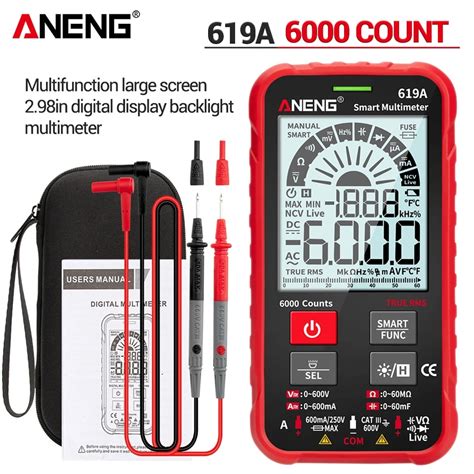 Aneng A Dijital Multimetre True Rms Say Mlar Test Cihaz Ac Dc