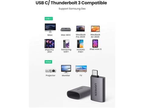 Ugreen Usb C Til Hdmi Adapter Space Grey Teknikdele Dk