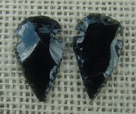 Obsidian Arrowheads Spearheads