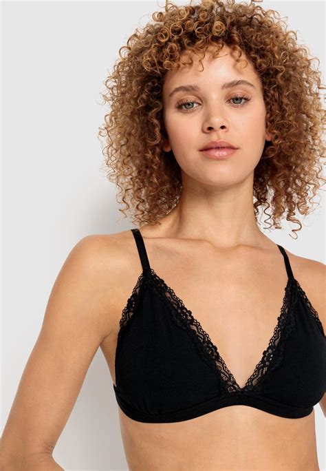 Lascana Lscn By Lascana Bralette Triangle Bra Black Black Zalando Ie