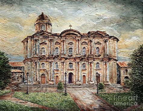 Basilica de San Martin de Tours Painting by Joey Agbayani