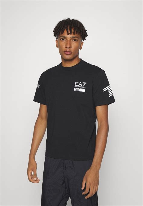 Ea7 Emporio Armani Tennis Club Tee Camiseta Estampada Blacknegro