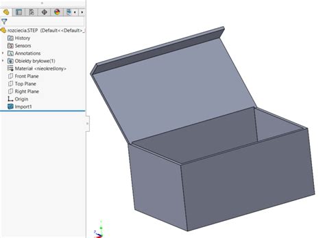 Emilia Kiwacka Konwersja Czesci Na Arkusz Blachy Solidworks Min