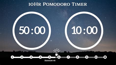 50 Minute Pomodoro Timer 🔥 Focus White Noise 집중 백색소음📚10 Hour Study ⏱