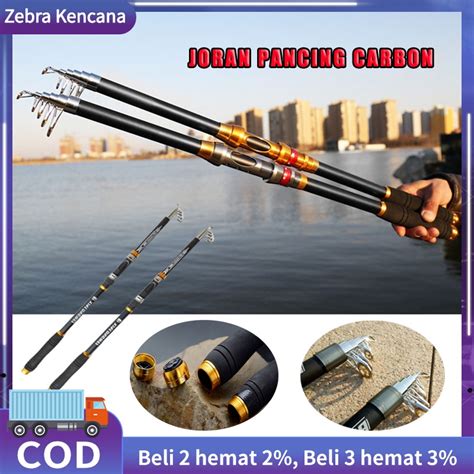 Jual Joran Pancing Portable Carbon Fiber Telescopic 2 Meter 3Meter