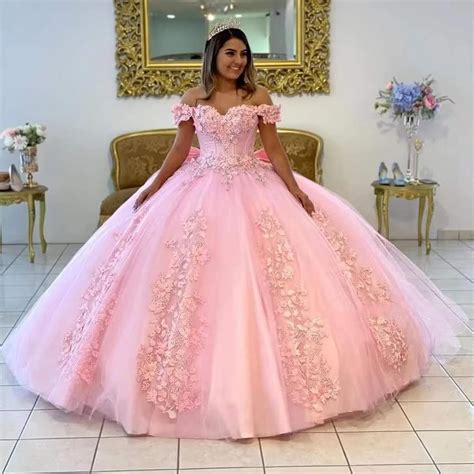 Pink Princess Dresses For Quinceaneras