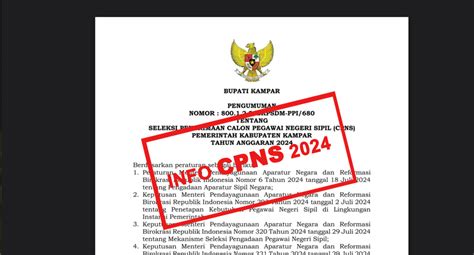 Cpns Resmi Dibuka Ini Jadwal Lengkap Pendaftaran Cpns Kampar