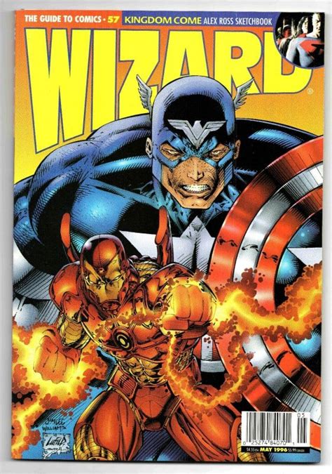 Wizard Magazine #57 VINTAGE 1996 Captain America Jim Lee Rob Liefeld ...