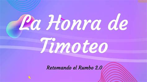 LA HONRA DE TIMOTEO Zona Infantil Timoteo YouTube