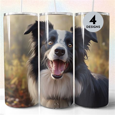 Border Collie Tumbler Wraps Oz Skinny Tumbler Sublimation Templates