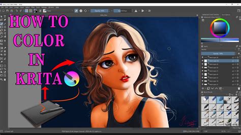 How To Color In Krita Character Coloring Tutorial For Beginners