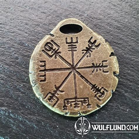 Vegvisir Isl Ndische Rune Anh Nger Zink Altmessing Drakkaria Alle