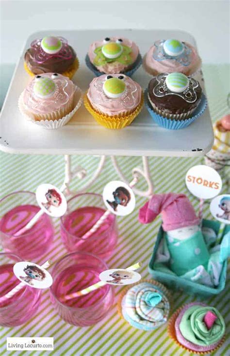 Baby Pacifier Cupcakes Cute Baby Shower Party Ideas