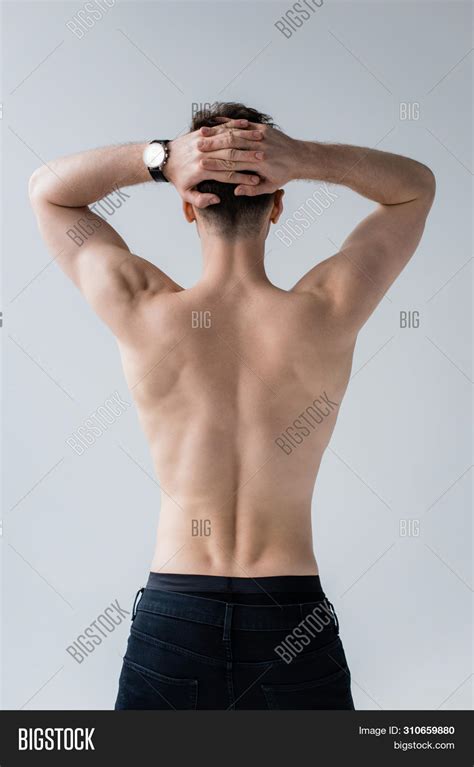 Back View Shirtless Image And Photo Free Trial Bigstock