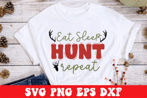 Eat Sleep Hunt Repeat Svg Hunt Svg Graphic By Black Cat Studio