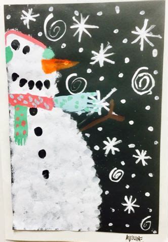 Snowmen at Night Art | Elementary School