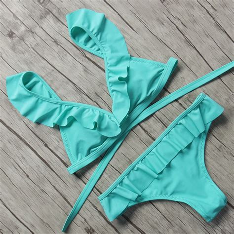 FREE SHIPPING Ruffles Bikini Set Bathingsuit JKP Allkpop Shop