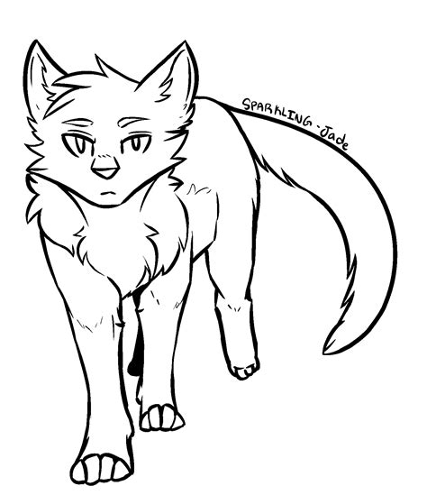 F2U Cat walking Lineart [+TRANSPARENT] by Polarade on DeviantArt