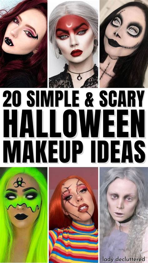 20 Simple Scary Halloween Makeup Ideas Lady Decluttered Cute