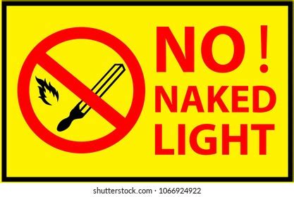 Safety Sign No Naked Light Stock Vector Royalty Free 2477524335 Shutterstock