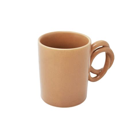 Mug With Knot Handle Nude Linen Chest