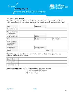 Fillable Online Bpb Nsw Gov E Mutual Recognition Bapplicationb Form