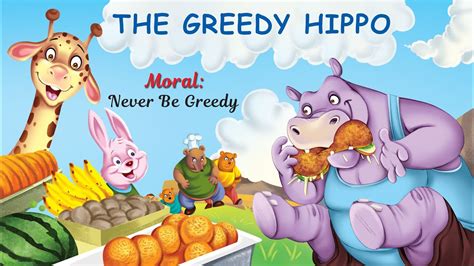 Moral Story The Greedy Hippo Educational Bedtime Story For Kids Youtube