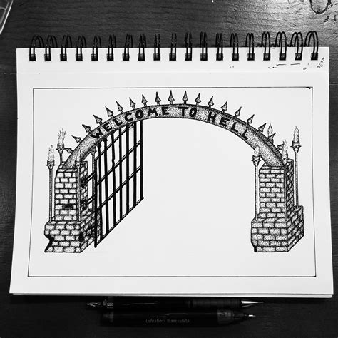 Gates Of Hell Drawing At Explore Collection Of